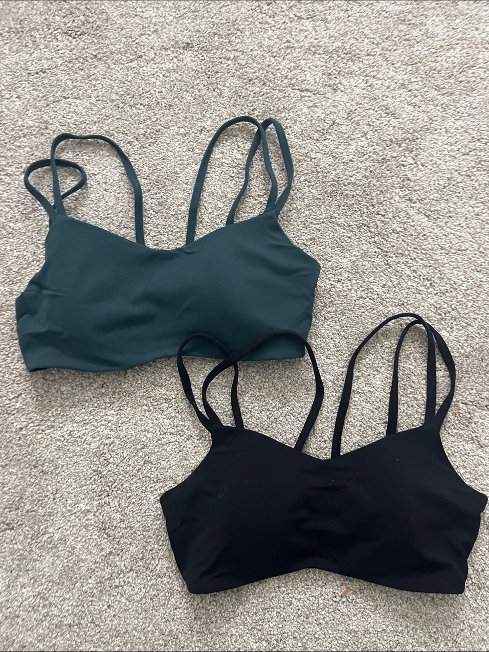 Everyday Double-Strap Bralette - Black & Deep Teal